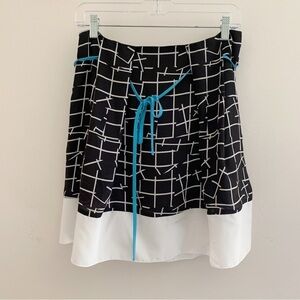Sachin & Babi Grid Print Mini Skirt z 2 A-Line Colorblock